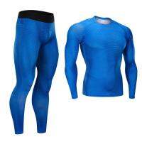 Men Compression Thermal Underwear Sets Running jogging Suits Clothes Sport Set Long T-shirt And Pants Gym Fitness Tights clothes