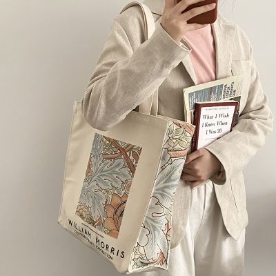 【CW】 Canvas Painting Books Tote