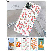 T-53 Cute fox โปร่งใส อ่อนนุ่ม ซิลิโคน TPU เคสโทรศัพท์ หรับ VIVO V25E Y12 Y02S Y33S Y11S Y31 Y21S Y12S Y15 Y51A V25 Y35 X80 Y02 Y11 Y51 Y17 Y21 Y22S Y01 Y16 Pro