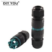 ☬☊ KM25 IP68 Fast Waterproof Wire Connector 5 Pin Conductor Cable Outdoor Plug Straight Push-in Terminal block With Lever Connector