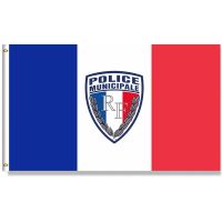 60X90CM/90X150cm/120X180CM France Police Municipale Flag Banner 100D Polyester Brass Grommets Pipe Fittings Accessories