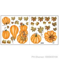 【YF】✌﹉  Pumpkin Window Stickers Thanksgiving Glass Decoration Decals Wall