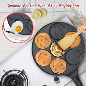 Mini Emojis Waffle Maker - Create 7 Unique Smiley Face Waffles or Pancakes  w Electric Non Stick