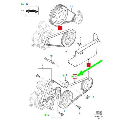 Car Engine Fan Belt Serpentine Drive Belt for Ford Ranger 2.2L Everest 2011- 7PK3143 FB3Q-6C301-GA FB3Q6C301GA