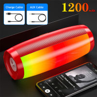 2021New Portable Speakers Bluetooth Column Wireless Bluetooth Speaker Powerful High Outdoor Bass HIFI TF FM Radio With LED Light