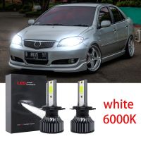 New หลอดไฟหน้ารถยนต์ 6000K สีขาว สําหรับ toyota vios ncp42 ปี 2003 2004 2005 2006 2007 2 ชิ้น