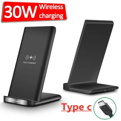 30W Dual Coil Wireless Charger For iPhone 11 12 X 8 10 Plus Phone Fast Charger Pad Dock Station For Samsung S8 S9 S9 Note 8