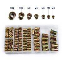 【In-demand】 vkysdo 165 PCS สแตนเลสสตีล M3 M4 M5 M6 M8 M10 M12 Flat Rivet Nuts ชุดใส่ Reveting Rivet Nuts