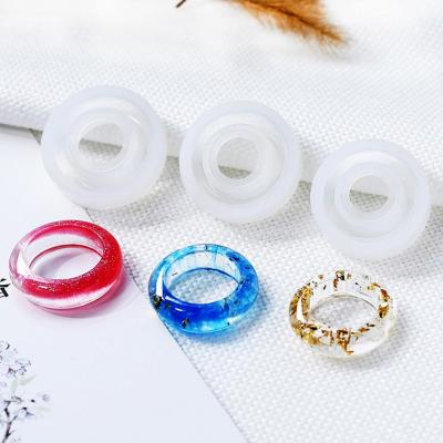 BOKALI 3pcs 16mm 17mm 18mm DIY แหวนซิลิโคนแม่พิมพ์เรซินอีพ็อกซี่ศิลปะทำมือทำเครื่องประดับ