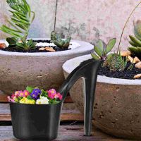 2 Pcs Outdoor Flower Pots Mini Bonsai Plastic Planter Box Nursery Planters Plants Small High Heels