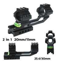 Tactical 25.4/30mm Mount Ring Five Side with Spirit Bubble Level Suit 11/20mm Picatinny Weaver Rail for Hunting