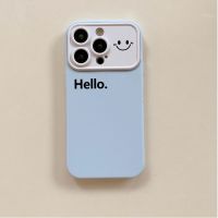 【Ready】 Simple Hello new window is suitable for Apple 14promax mobile phone case iphone13pro12/11 soft 7p