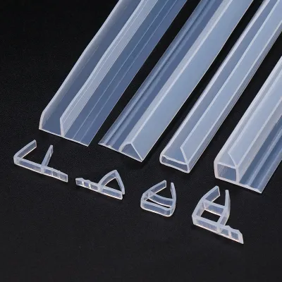 H/F/U Shape glass door sealing strips Silicone Bath Shower Weather Strips Draft Stopper office balcony Door Window sealing tape