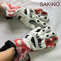 SAKINO ถุงมือหนังวัวสำหรับผู้ชาย,ใหม่ Alpinestars สำหรับขี่มอเตอร์ไซค์ถุงมือหนังเกียร์สำหรับขี่