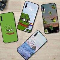 ฟิลิปเดอร์ช็อป MEME ตลกกบเคสโทรศัพท์รูปตัวการ์ตูนน่ารักสำหรับ Huawei P50 P40 P30 Pro Lite P สมาร์ท2021 2019เมจิก3เคสโทรศัพท์สีดำนุ่ม