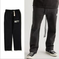 ღSpotღ unisex FOG ESSENTIALS eighth season double high street loose casual 1977 flocking casual drawstring trousers