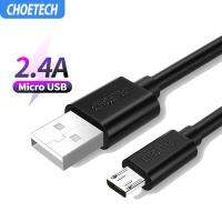 CHOETECH สายชาร์จแอนดรอย ชาร์จเร็ว Micro USB Cable 2.4A Fast Charge USB Data Cabl For Samsung Xiaomi Huawei Tablet Androi Mobile Phone USB Charging Cord