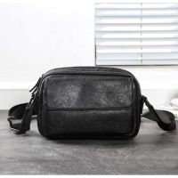 Men PU Plain Min Flap Cover Messenge Bag