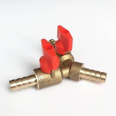 ❖✐ 1 Piece 8mm 10mm Y shape 3 Way Small Brass Ball Valves Plastic Water Hose Tube 3-Way Shut Off Ball Valves