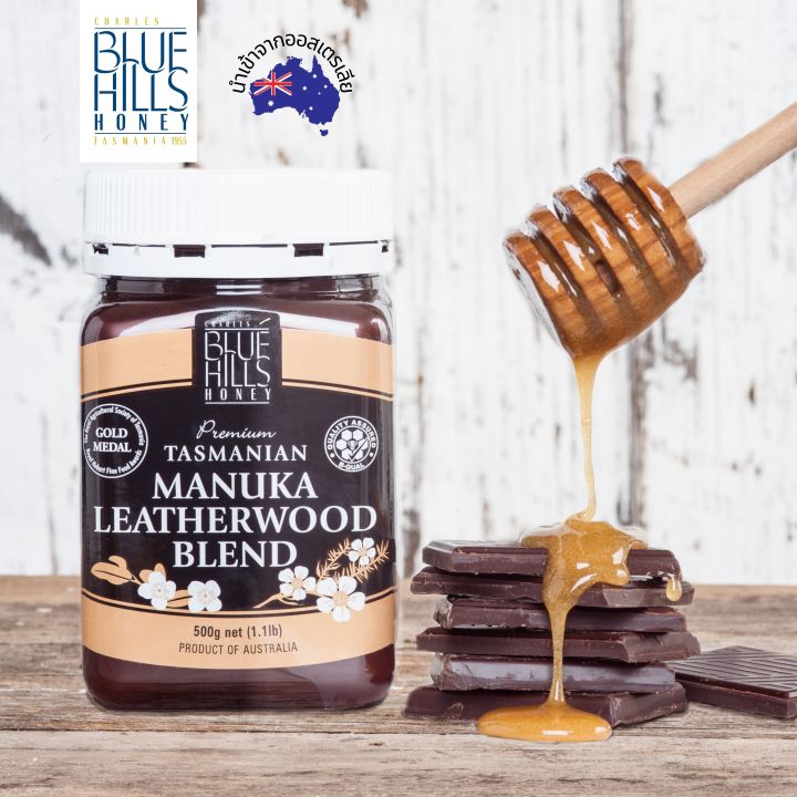 น้ำผึ้งมานูก้าผสมเลเธอร์วู้ด 250 กรัม จากป่าธรรมชาติแท้ 100% นำเข้าจากออสเตรเลีย | Manuka Leatherwood Blend Honey 250g.