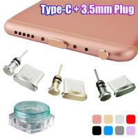 Colorful Metal Type C Charging Port Anti Dust 3.5mm Earphone Jack Dust Plug For Samsung S10 Phone Accessories