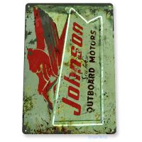 Wall Décor tin sign spot stocks Johnson Sea Horse Outboard Motors Retro Boat Motor Metal Sign，size：20X 30cm