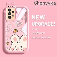 Chenyyka A13ปลอกสำหรับ Samsung 5G เคส A04s ลายการ์ตูนกระต่ายแครอทสีสันสดใสน่ารักสัตว์ประหลาดน้อยเลนส์กล้องถ่ายรูปแบบนิ่มซิลิโคนเคสใสกันกระแทกแบบใสง่ายป้องกัน