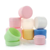 25Pcs10g/20g/30g/50g/100g Refillable Plastic Empty Face Cream Lotion Cosmetic Powder Container Makeup Glitter Storage Bottle Jar Cups  Mugs Saucers