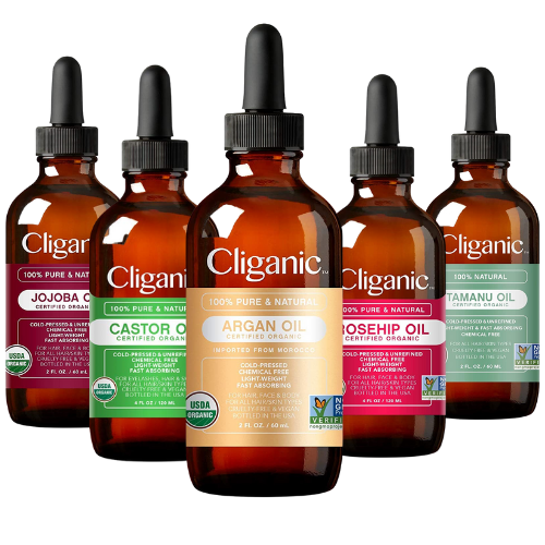 iiMONO ] Cliganic Organic Argan Oil | Jojoba Oil | Castor Oil | Rosehip Oil,  Hair Face Skin Cold Pressed Carrier Oil | Lazada