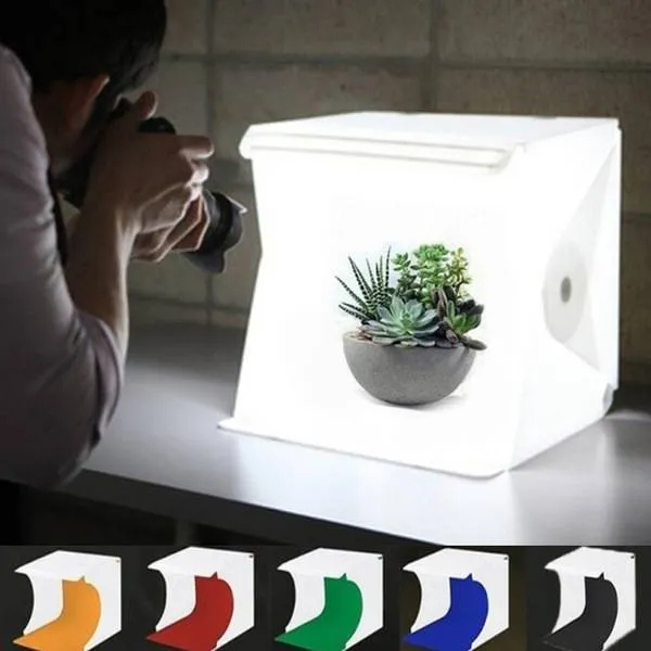 Portable Mini Photo Studio Box Photography Backdrop builtin Light