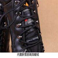 male and female fur boot First layer cowhide steel toe high-top real fur lamb hair Thinsulate warm hiking boots snow boots