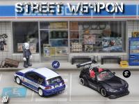 อาวุธข้างถนน SW 1:64 KANJOZOKU (Osaka Jdm)/Mazda MX5จรวดกระต่ายรถโมเดล Diecast สีม่วง