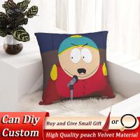 Eric Cartman ปลอกหมอนลายการ์ตูน,ปลอกหมอนอิงโซฟาเคลื่อนไหวได้เก้าอี้สำนักงานห้องนอนห้องเด็กตกแต่งปลอกหมอนสี่เหลี่ยม