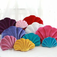 Large Medium and Small Shell Pillows Short Plush PP Cotton Filled Home Aquarium Decorative Cushions Home Creative Gifts