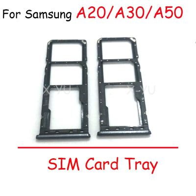 ถาดใส่ซิมการ์ดขาตั้งสำหรับ Samsung Galaxy A20 A30 A50 A60 A70 A80 A205F A305F A505F A606F A705F A805F อะแดปเตอร์ช่องการ์ดรีดเดอร์ SD