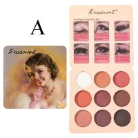 ↂ Eye Shadow Palette 9 Colors Matte Shimmer Pigment Eye Shadow Retro Makeup Palettes Waterproof Eye Shadow Women Girl Eye Cosmetic