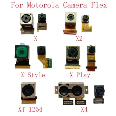 ด้านหลังด้านหน้ากล้องสายดิ้นสําหรับ Motorola Moto X4 X X2 X สไตล์ X เล่น XT1254 กล้องหลักซ่อมโมดูลอะไหล่ทดแทน