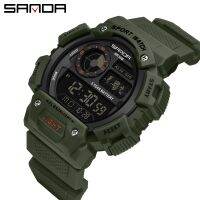 Fashion Sanda Top Brand Men 50m Waterproof Digital Watch Men Chronograph Sports Mens Swim Wristwatches G Style Watches Clock Exercise Bands