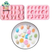 APPLED ซิลิโคน กระต่ายช็อคโกแลตไข่สี ตกแต่งวันหยุด งานฝีมือทำ DIY แม่พิมพ์ fondant เครื่องมืออบ แม่พิมพ์สบู่ แม่พิมพ์เค้ก