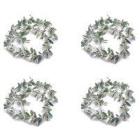 4pcs 6.7 Ft Lambs Ear Garland Artificial - Succulent Garland - Fall Eucalyptus Garland - Leaf Garland