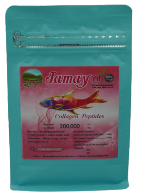 คุ้มสุด ๆ !!! คอลลาเจน เปปไทด์ Jamay Collagen ผลิตปลาน้ำจืด นำเข้าจากเกาหลี คอลลาเจน เปปไทด์ 200,000 มิลลิกรัม (200 g.) ทานได้ประมาณ 1-2 เดือน รับประทานเพียงวันละ 1 -1.5 ช้อนชาต่อวัน ผ่านการรับรองมาตรฐานสากลจาก GMP codex, HACCP และ อย.