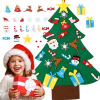 {Decwork}DIY Felt Christmas Tree Santa Claus Snowman Xmas เครื่องประดับแขวนผนัง Navidad ของขวัญ2023ปีใหม่ Merry Christmas Decorations