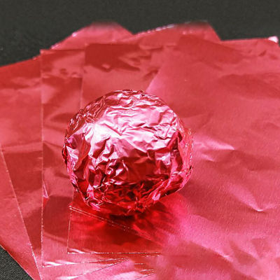 Rayua Vegoo Maoyuanxing 100Pcs ฟอยล์แพคเกจ Candy กระดาษช็อกโกแลตอลูมิเนียม Candy น้ำตาลอาหารกระป๋องกระดาษ