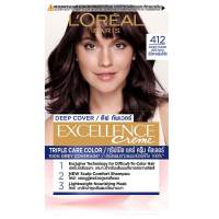 Excellence Deep Cover Deep Dark Brown Hair Color Cream 412 Free delivery and Cash on delivery