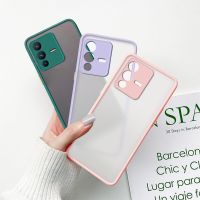 ส่งจากไทย เคสขอบสีผิวด้าน เคสมือถือ Vivo V23 5G / V23E เคสขอบสีหลังด้าน VIVO V23 5G / V23E เคสกันกระแทก ขอบนิ่มหลังแข็ง ป้องกันกล้อง 02