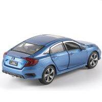 รถของเล่นแบบจำลองหล่อโลหะหล่อโลหะฮอนด้า Civic 1/32ของเล่นรถสีขาวสำหรับเด็ก