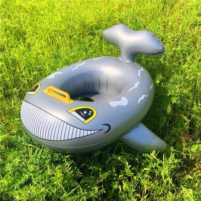 Inflatable Shark Boat Baby Swim Float Ring Infant Floating Kids Swimming Water Fun Pool Toys Circle Bathing Double Raft Rings