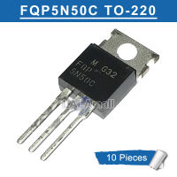 10ชิ้น FQP5N50C FQP 5N50C กับ-220ฟอง5N50C FOP5N50C 5A TO220/500V N-Channel MOSFET ทรานซิสเตอร์ใหม่แบบดั้งเดิม IC