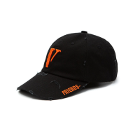 Vlone Orange Hat Mens Fashionable Peaked Cap Ins Fashion Brand Trend Baseball Cap Summer Sun Protection Mens Sun Hat