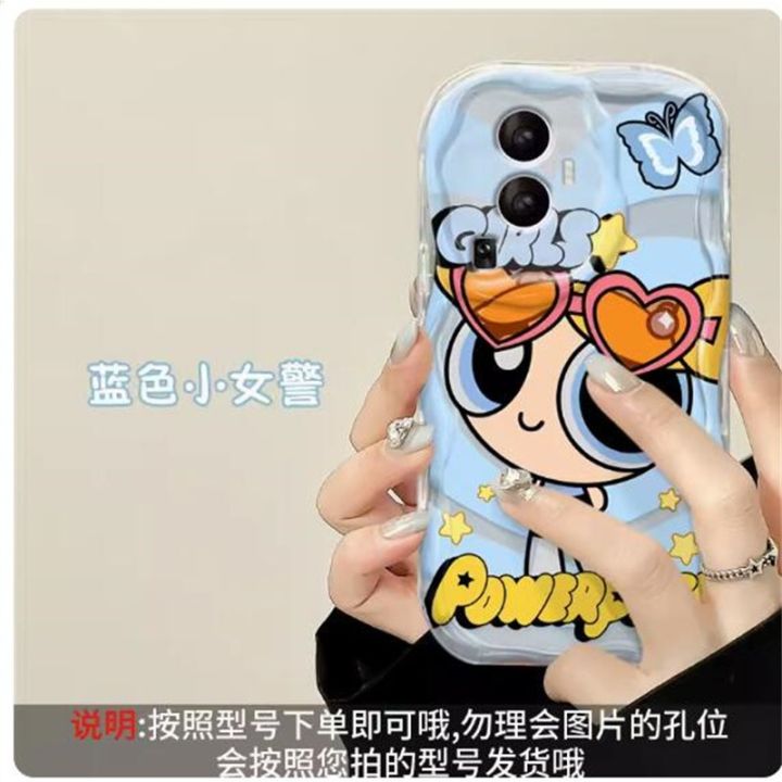 เคสสำหรับ-oppo-a52-a72-a92-a5-a9-2020-a98-f23-f9-r15-r17โปรครีมเคสมือถือคลื่นขอบหยัก-powerpuff-girls-กรอบขาตั้งขาตั้งขาตั้งพับได้นุ่มโปร่งใสป้องกันเลนส์การ์ตูนแฟชั่นที่สร้างสรรค์ซิลิโคน-tpu-ใส